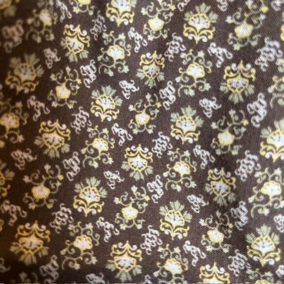 Rebecca Taylor Feather Fleur Ruched Smocked Mock Neck Cotton Blouse Size 10 - Picture 7 of 14